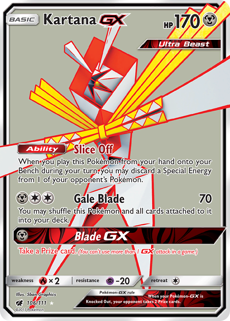 Crimson Invasion Kartana GX #106/111